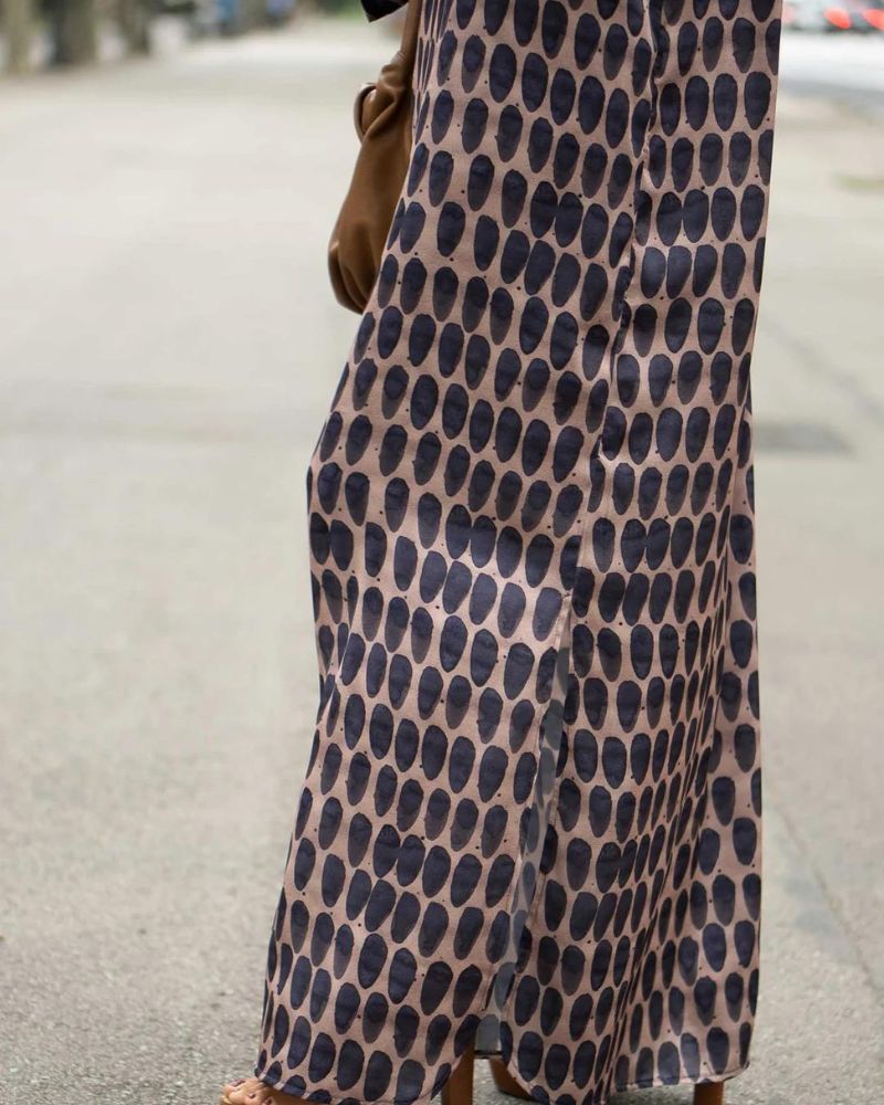 Jana | Maxi jurk elegant met ovale print